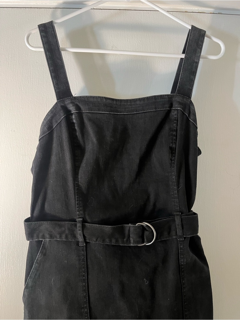 Hollister Black Denim Dress with D-Ring Belt 🌙